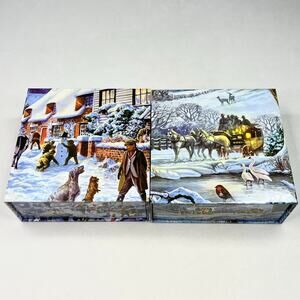 Two New Sure Lox Keepsakes Winter Themed 1000 Piece Puzzles